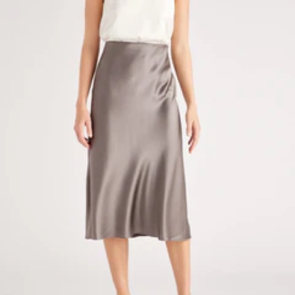 Quince 100% Washable Silk Midi Skirt